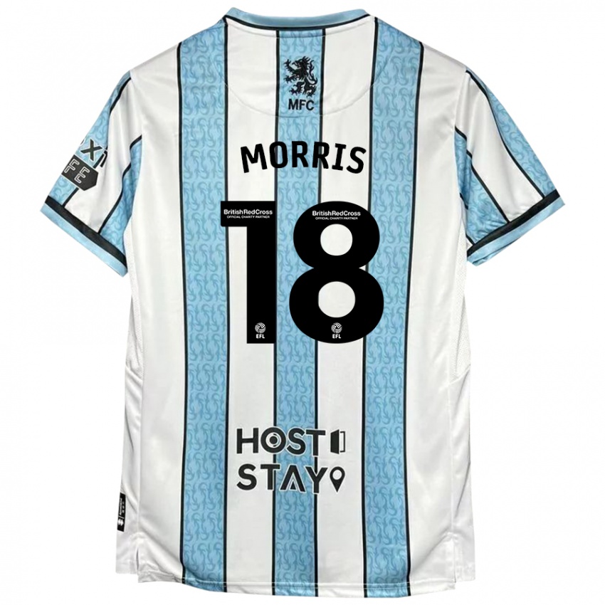 Niño Camiseta Aidan Morris #18 Blanco Azul 2ª Equipación 2024/25 La Camisa México