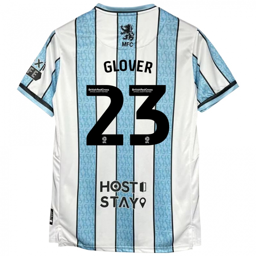 Niño Camiseta Tom Glover #23 Blanco Azul 2ª Equipación 2024/25 La Camisa México