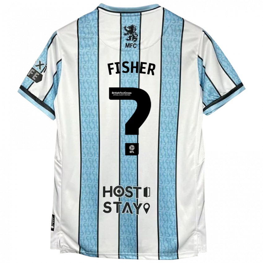 Niño Camiseta Nathan Fisher #0 Blanco Azul 2ª Equipación 2024/25 La Camisa México