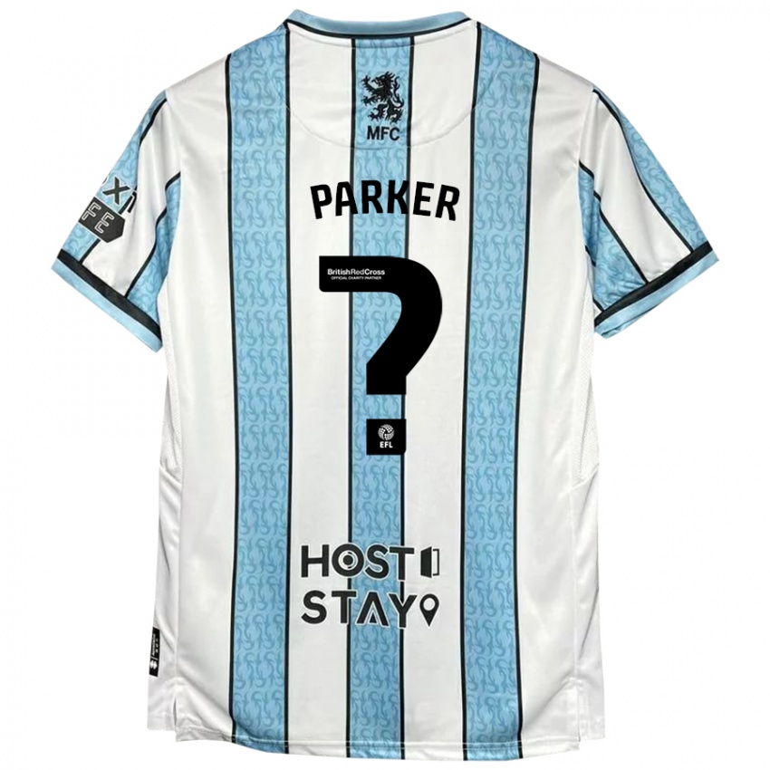 Niño Camiseta Leon Parker #0 Blanco Azul 2ª Equipación 2024/25 La Camisa México