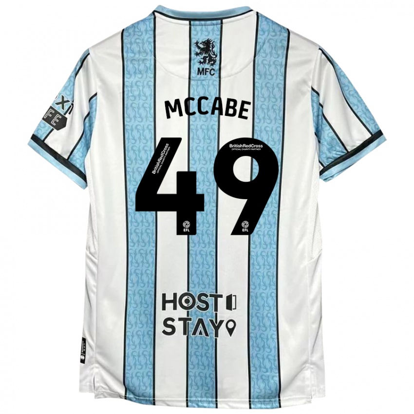 Niño Camiseta Law Mccabe #49 Blanco Azul 2ª Equipación 2024/25 La Camisa México