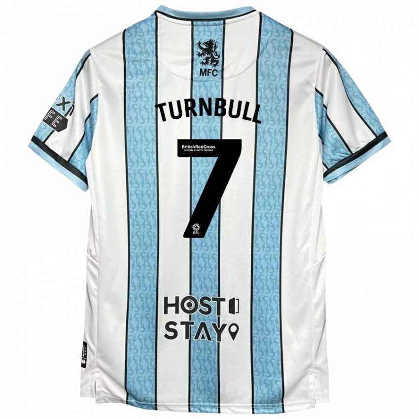 Niño Camiseta Ellen Turnbull #7 Blanco Azul 2ª Equipación 2024/25 La Camisa México