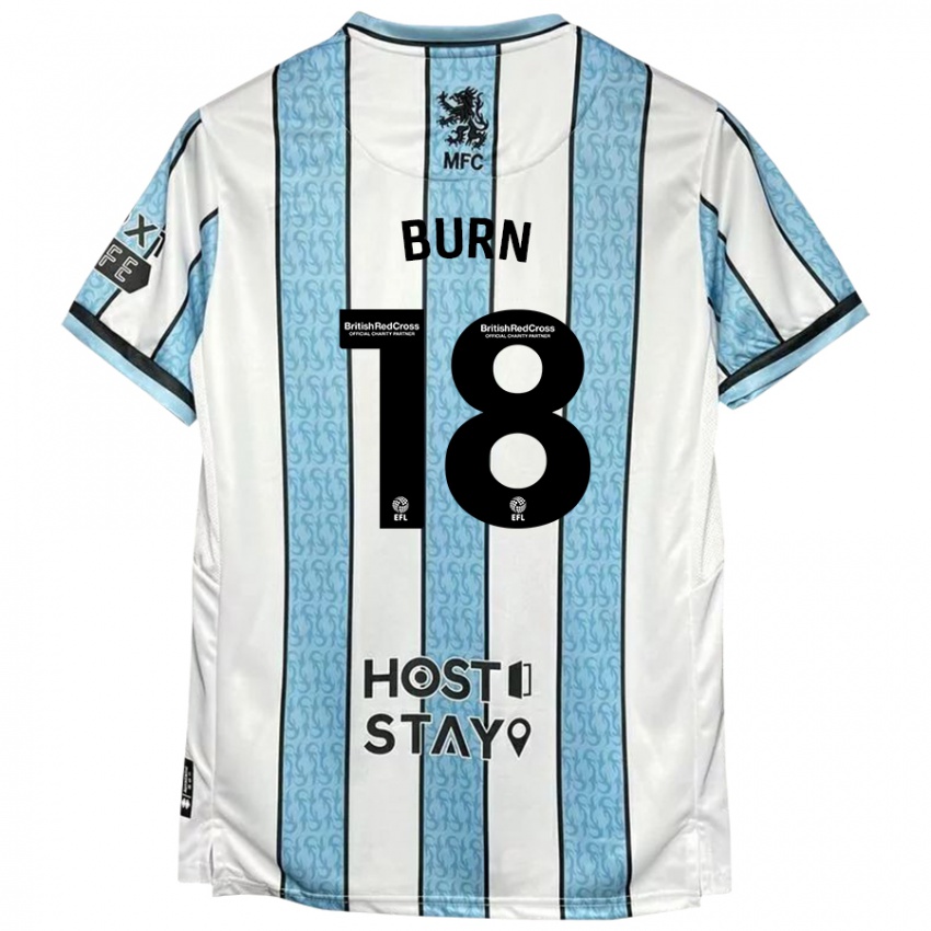 Niño Camiseta Sarah Burn #18 Blanco Azul 2ª Equipación 2024/25 La Camisa México