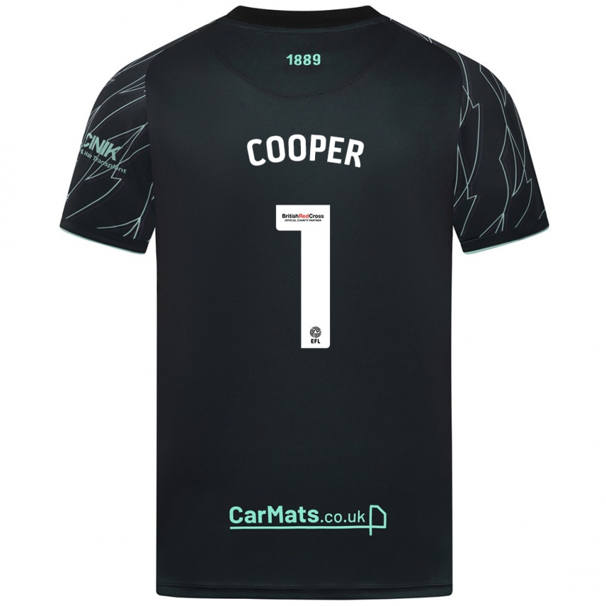 Niño Camiseta Michael Cooper #1 Negro Verde 2ª Equipación 2024/25 La Camisa México