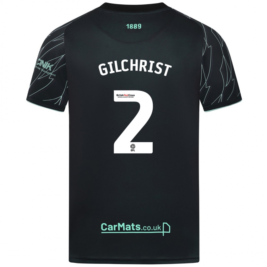 Niño Camiseta Alfie Gilchrist #2 Negro Verde 2ª Equipación 2024/25 La Camisa México