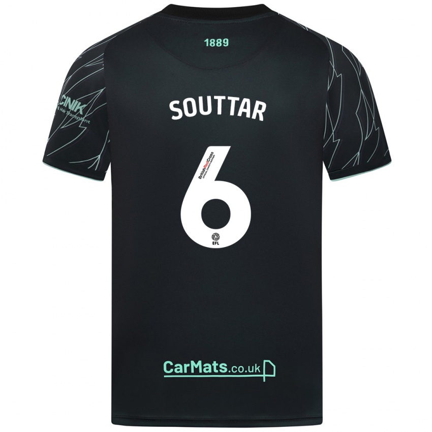 Niño Camiseta Harry Souttar #6 Negro Verde 2ª Equipación 2024/25 La Camisa México