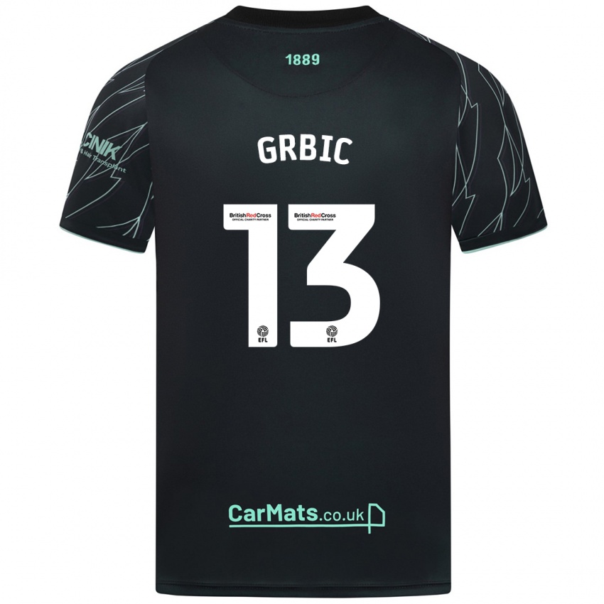 Niño Camiseta Ivo Grbic #13 Negro Verde 2ª Equipación 2024/25 La Camisa México