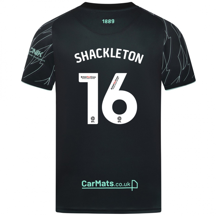 Niño Camiseta Jamie Shackleton #16 Negro Verde 2ª Equipación 2024/25 La Camisa México