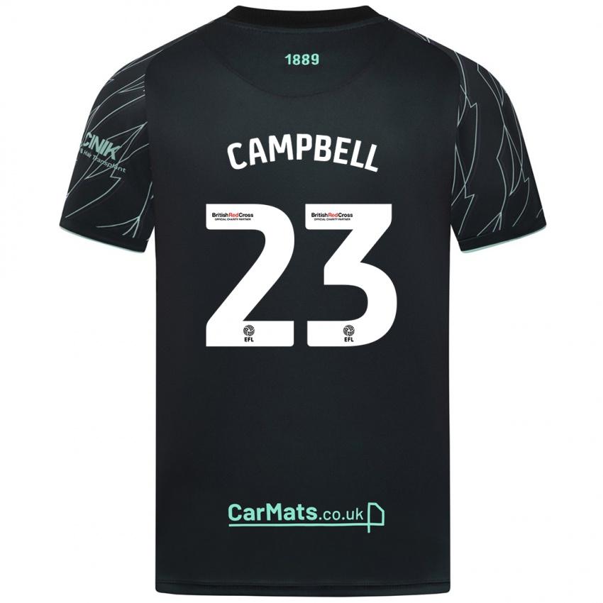 Niño Camiseta Tyrese Campbell #23 Negro Verde 2ª Equipación 2024/25 La Camisa México