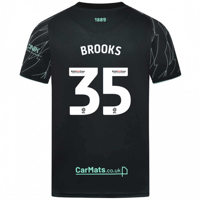 Niño Camiseta Andre Brooks #35 Negro Verde 2ª Equipación 2024/25 La Camisa México