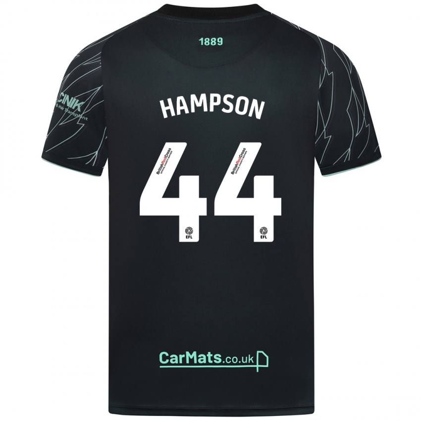 Niño Camiseta Owen Hampson #44 Negro Verde 2ª Equipación 2024/25 La Camisa México