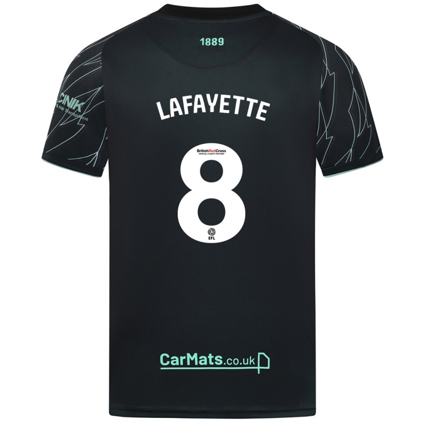 Niño Camiseta Abbie Lafayette #8 Negro Verde 2ª Equipación 2024/25 La Camisa México