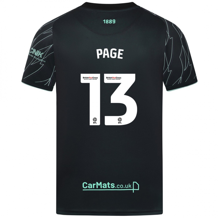 Niño Camiseta Olivia Page #13 Negro Verde 2ª Equipación 2024/25 La Camisa México