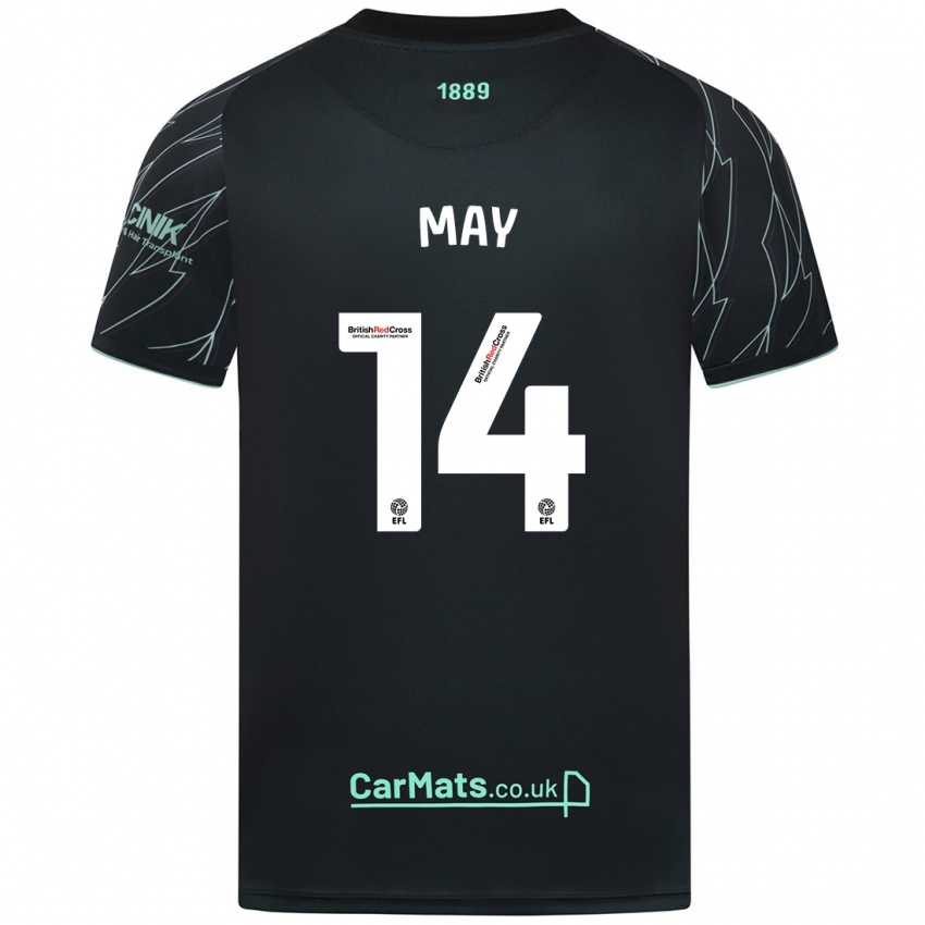 Niño Camiseta Ellie May #14 Negro Verde 2ª Equipación 2024/25 La Camisa México