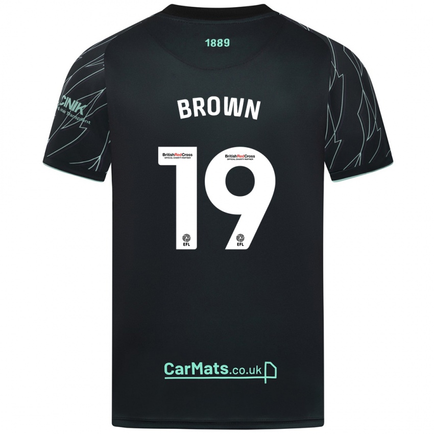 Niño Camiseta Alanta Brown #19 Negro Verde 2ª Equipación 2024/25 La Camisa México