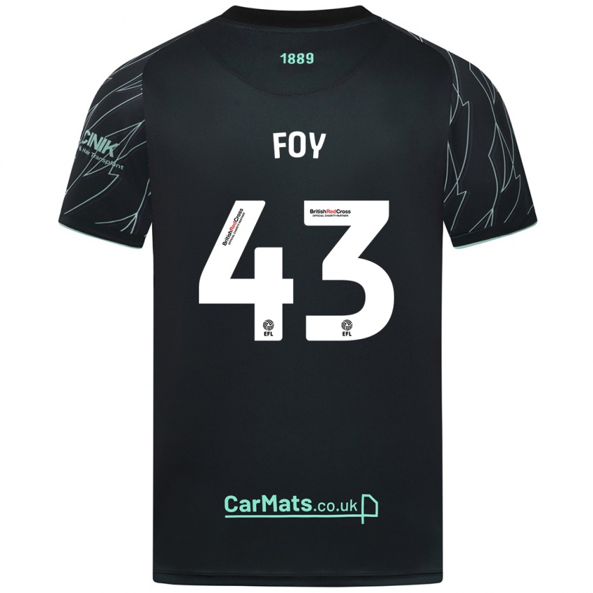 Niño Camiseta Gus Foy #43 Negro Verde 2ª Equipación 2024/25 La Camisa México