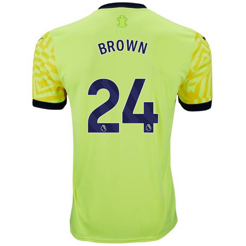 Niño Camiseta Rachel Brown #24 Amarillo 2ª Equipación 2024/25 La Camisa México