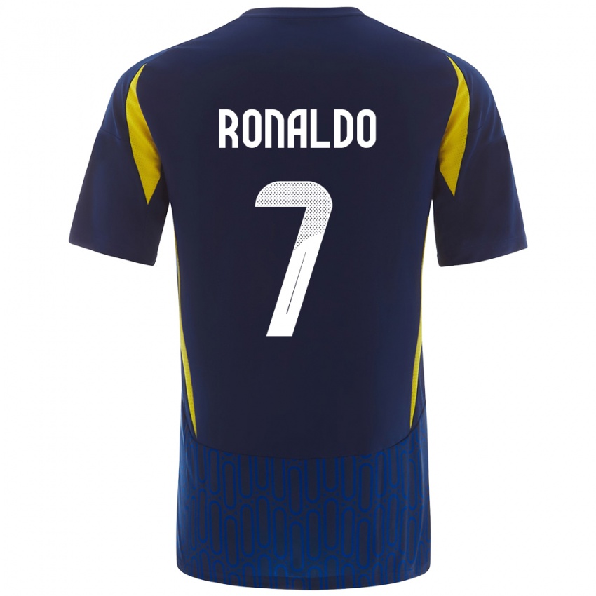 Niño Camiseta Cristiano Ronaldo #7 Azul Amarillo 2ª Equipación 2024/25 La Camisa México