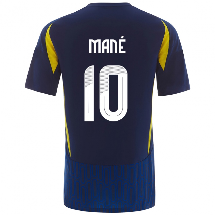 Niño Camiseta Sadio Mane #10 Azul Amarillo 2ª Equipación 2024/25 La Camisa México