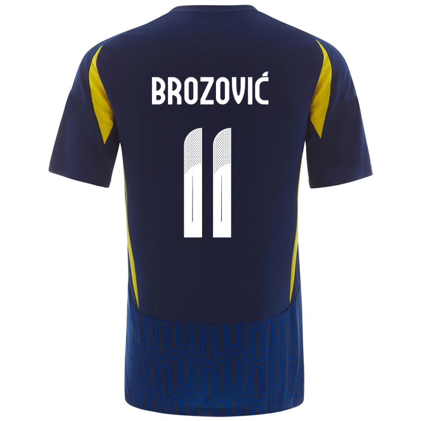 Niño Camiseta Marcelo Brozovic #11 Azul Amarillo 2ª Equipación 2024/25 La Camisa México