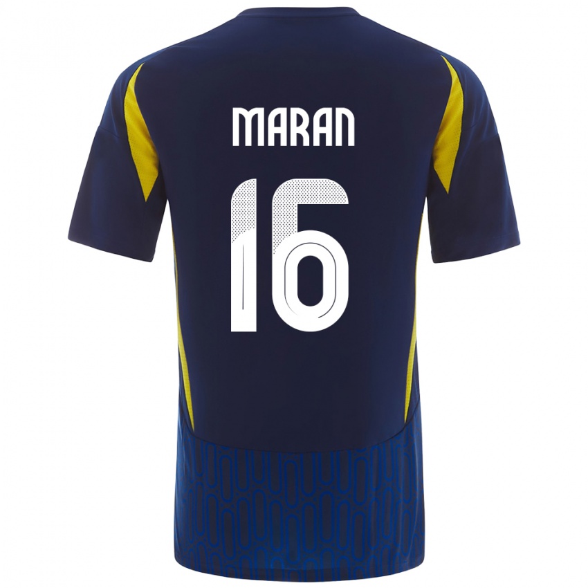 Niño Camiseta Mohammed Maran #16 Azul Amarillo 2ª Equipación 2024/25 La Camisa México