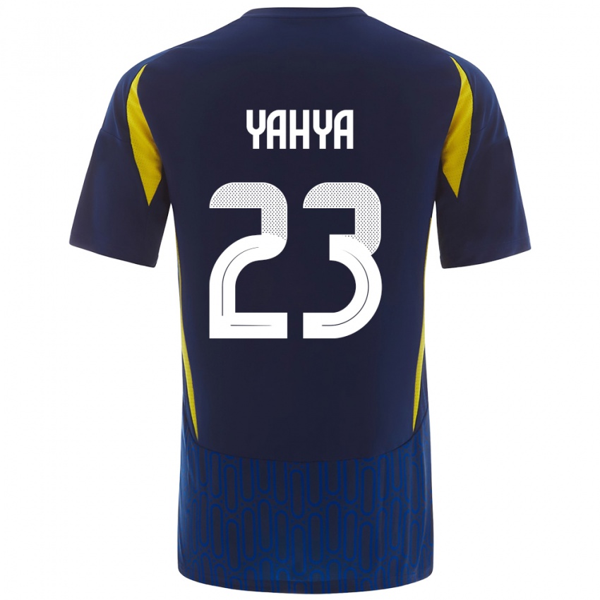 Niño Camiseta Ayman Yahya #23 Azul Amarillo 2ª Equipación 2024/25 La Camisa México