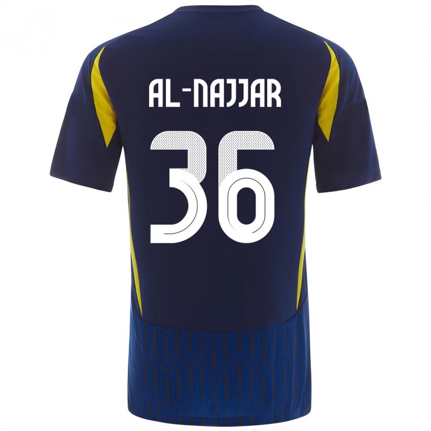 Niño Camiseta Raghed Al-Najjar #36 Azul Amarillo 2ª Equipación 2024/25 La Camisa México