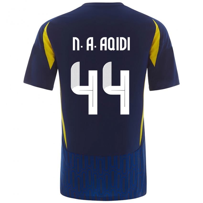 Niño Camiseta Nawaf Al-Aqidi #44 Azul Amarillo 2ª Equipación 2024/25 La Camisa México