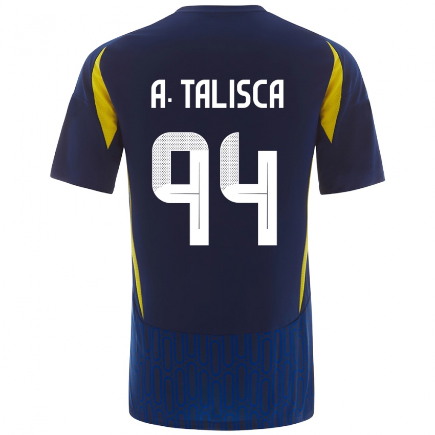 Niño Camiseta Talisca #94 Azul Amarillo 2ª Equipación 2024/25 La Camisa México