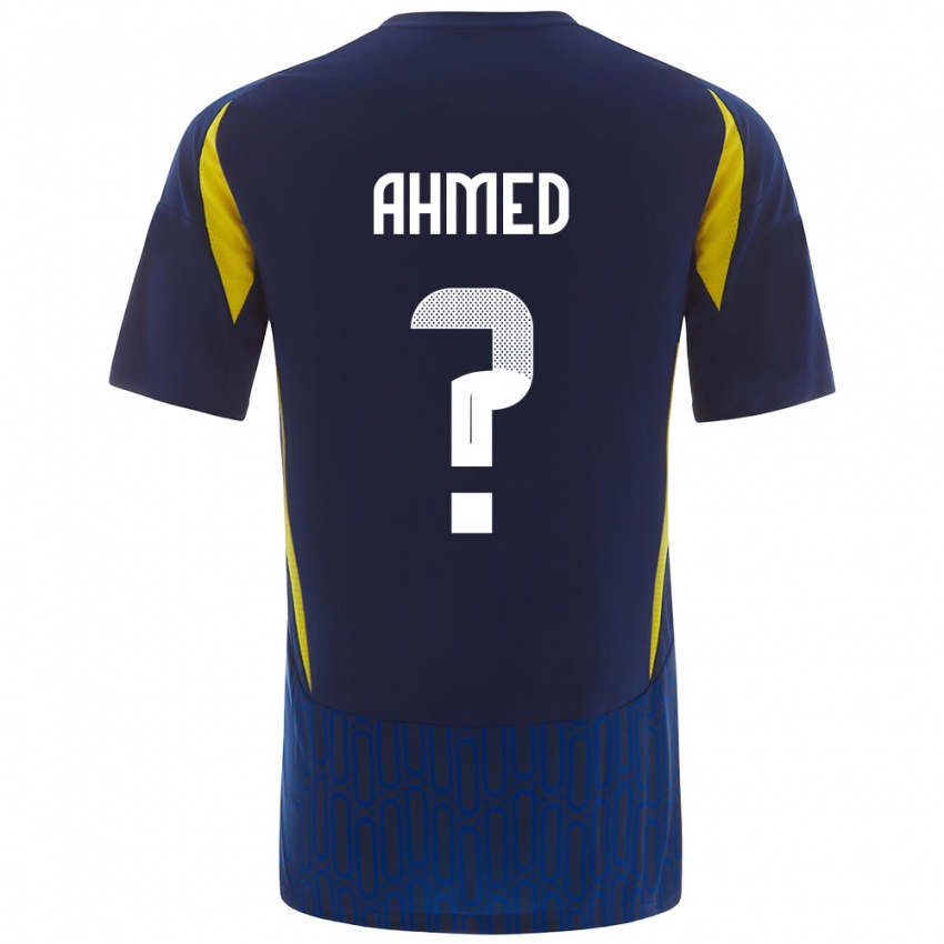 Niño Camiseta Al Anood Ahmed #0 Azul Amarillo 2ª Equipación 2024/25 La Camisa México