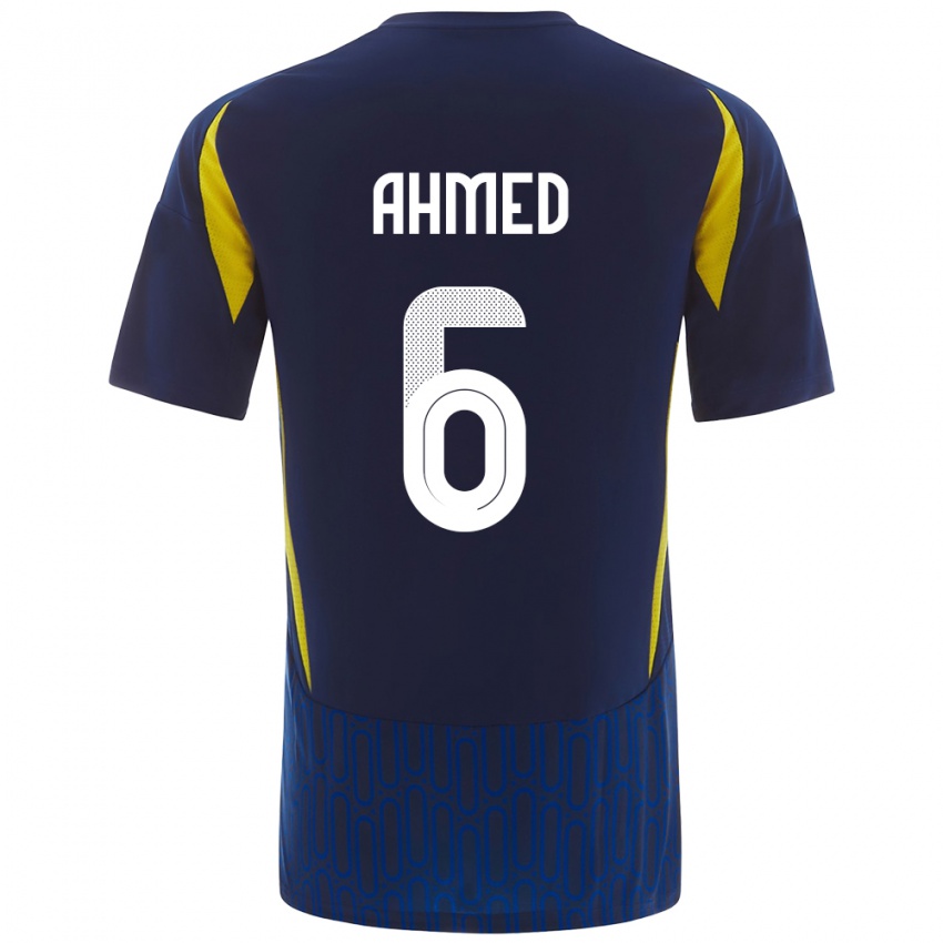 Niño Camiseta Aseel Ahmed #6 Azul Amarillo 2ª Equipación 2024/25 La Camisa México