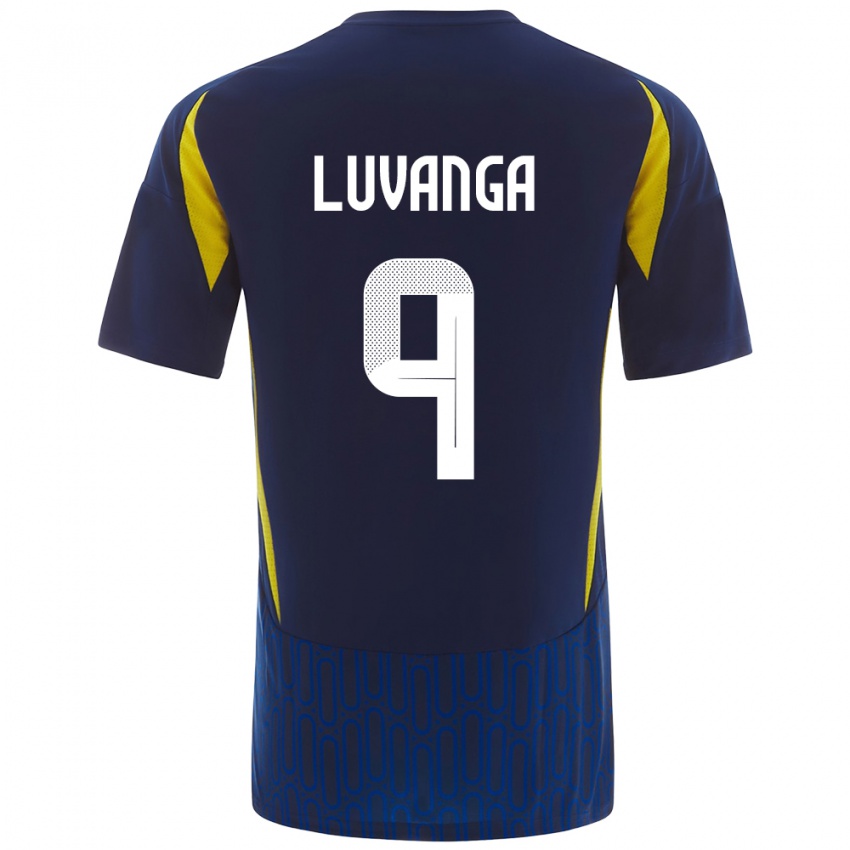 Niño Camiseta Clara Luvanga #9 Azul Amarillo 2ª Equipación 2024/25 La Camisa México