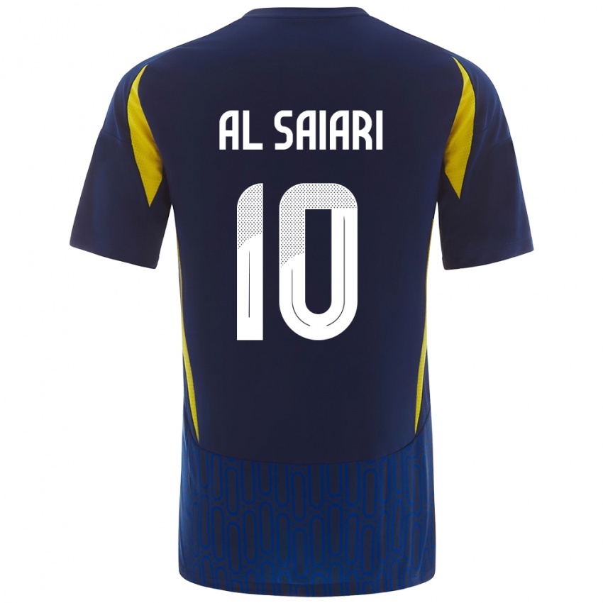 Niño Camiseta Mubarkh Al-Saiari #10 Azul Amarillo 2ª Equipación 2024/25 La Camisa México