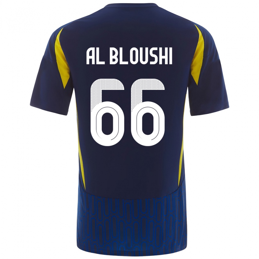 Niño Camiseta Reem Al-Bloushi #66 Azul Amarillo 2ª Equipación 2024/25 La Camisa México