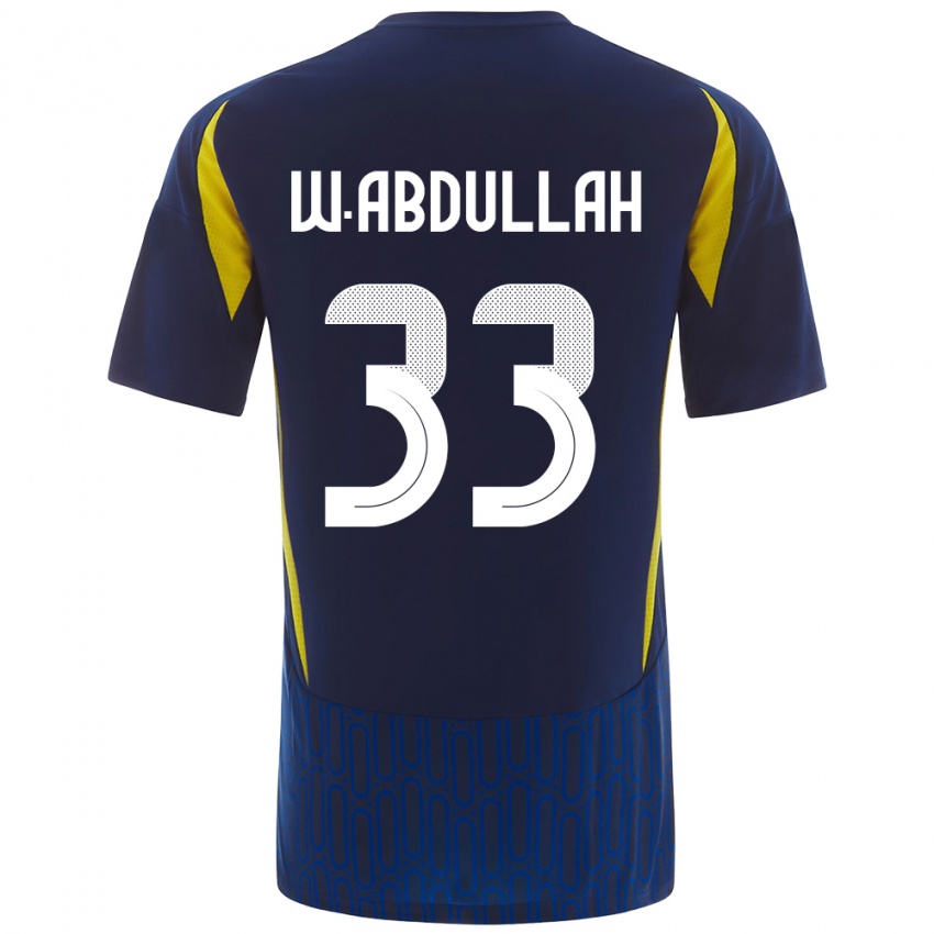 Niño Camiseta Waleed Abdullah #33 Azul Amarillo 2ª Equipación 2024/25 La Camisa México