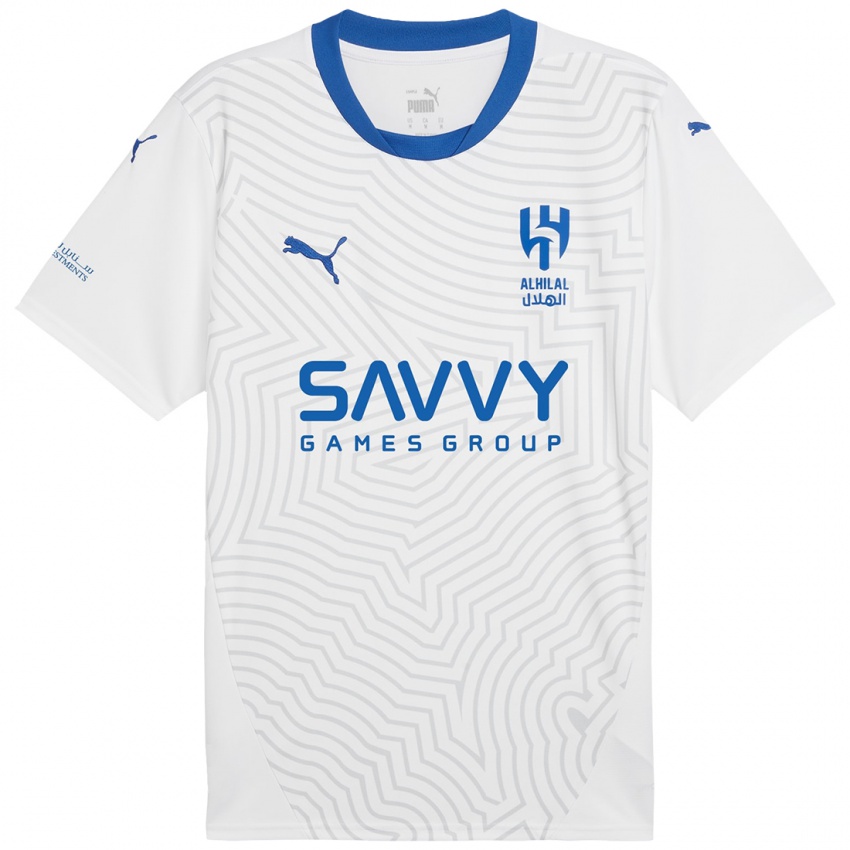 Niño Camiseta Al Bandari Al-Hwsawi #8 Blanco Azul 2ª Equipación 2024/25 La Camisa México