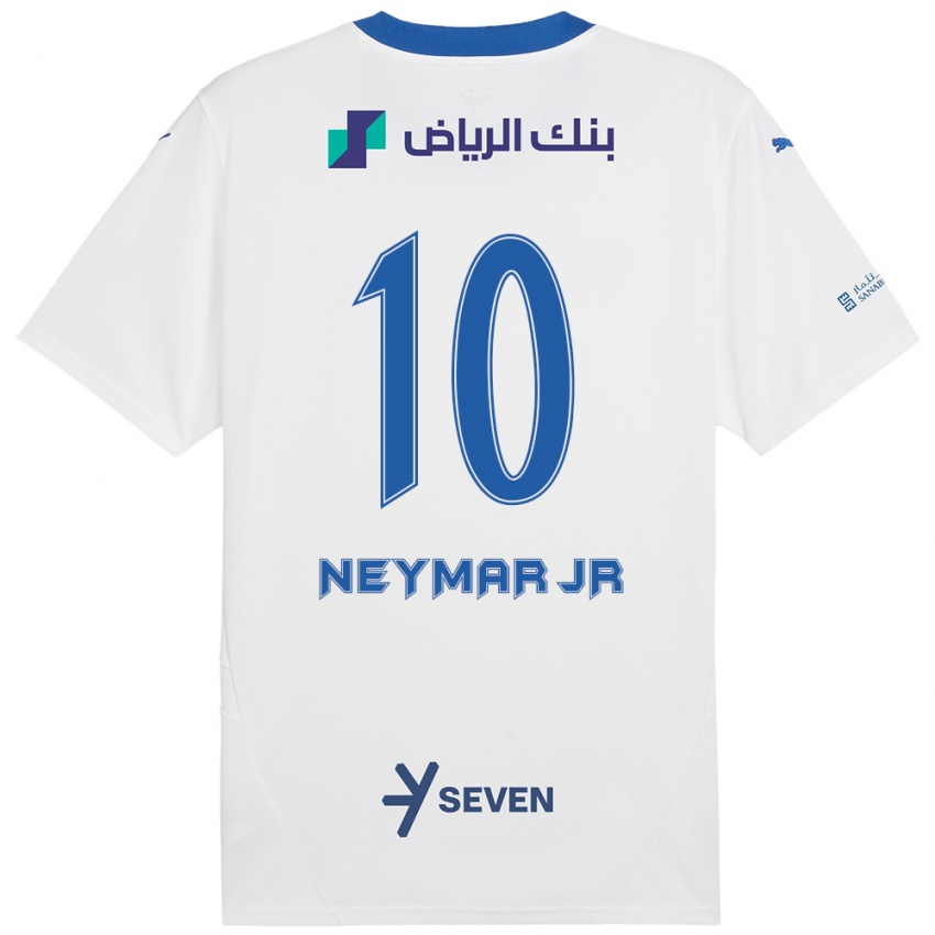 Niño Camiseta Neymar #10 Blanco Azul 2ª Equipación 2024/25 La Camisa México