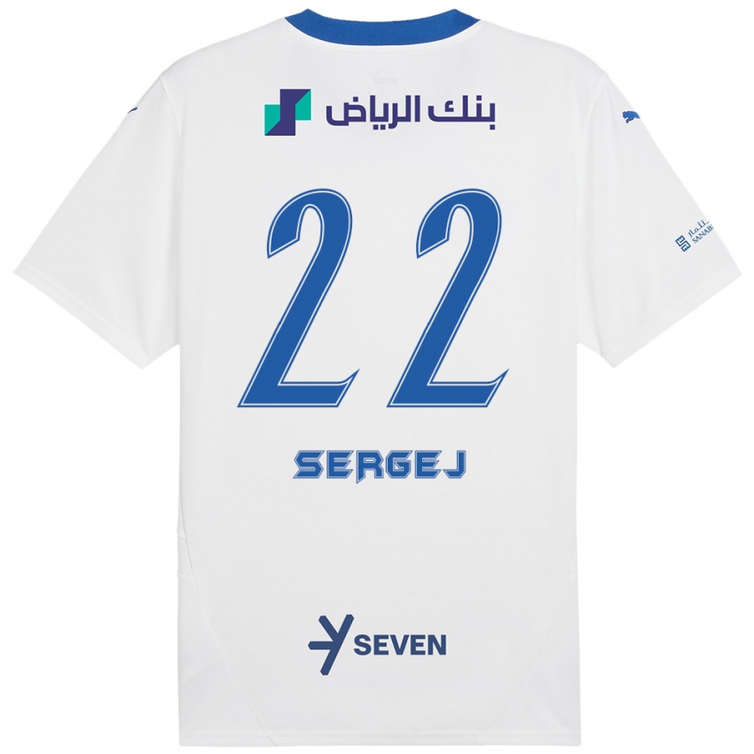 Niño Camiseta Sergej Milinkovic-Savic #22 Blanco Azul 2ª Equipación 2024/25 La Camisa México