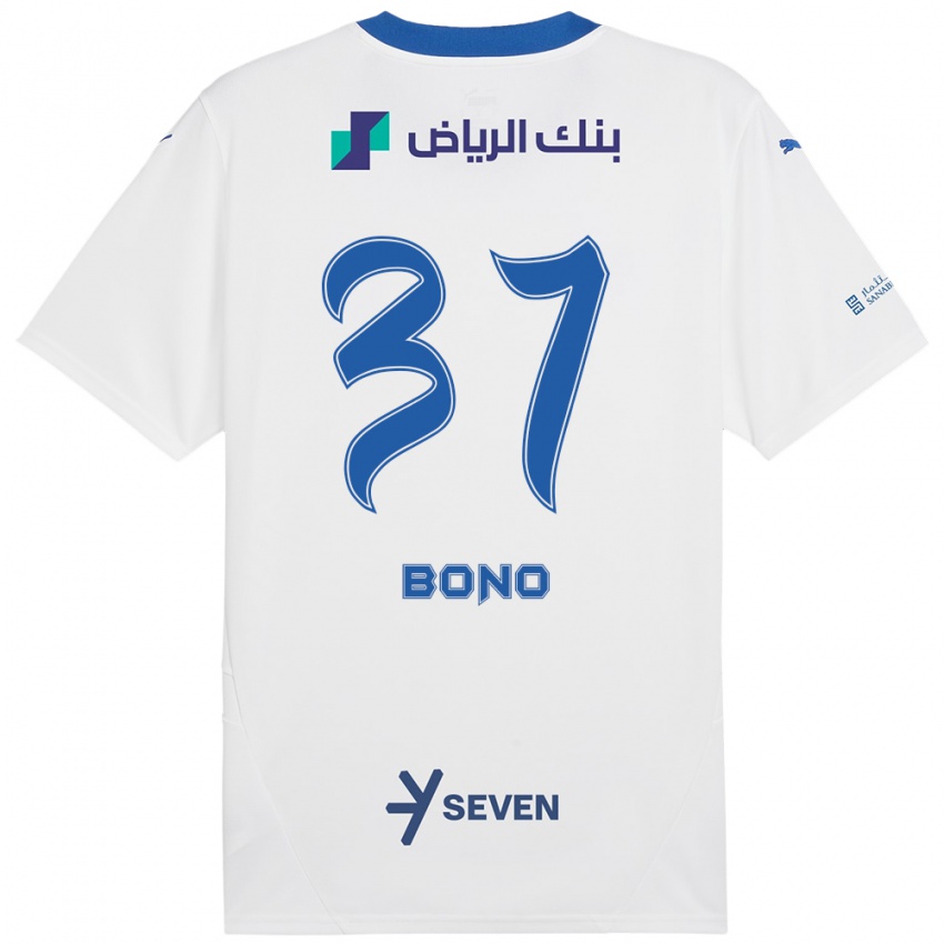 Niño Camiseta Bono #37 Blanco Azul 2ª Equipación 2024/25 La Camisa México