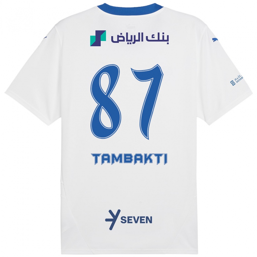 Niño Camiseta Hassan Tambakti #87 Blanco Azul 2ª Equipación 2024/25 La Camisa México