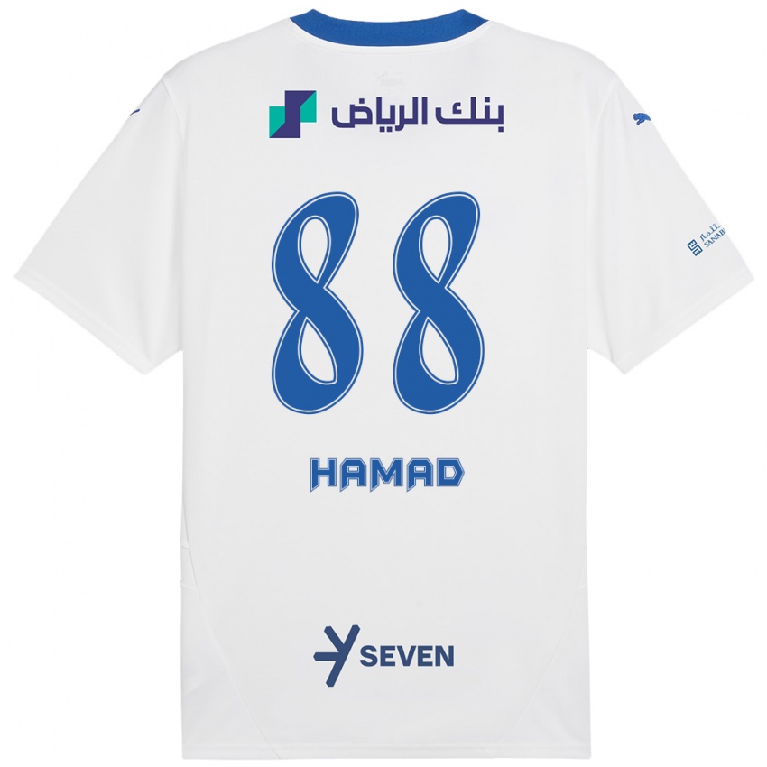 Niño Camiseta Hamad Al-Yami #88 Blanco Azul 2ª Equipación 2024/25 La Camisa México