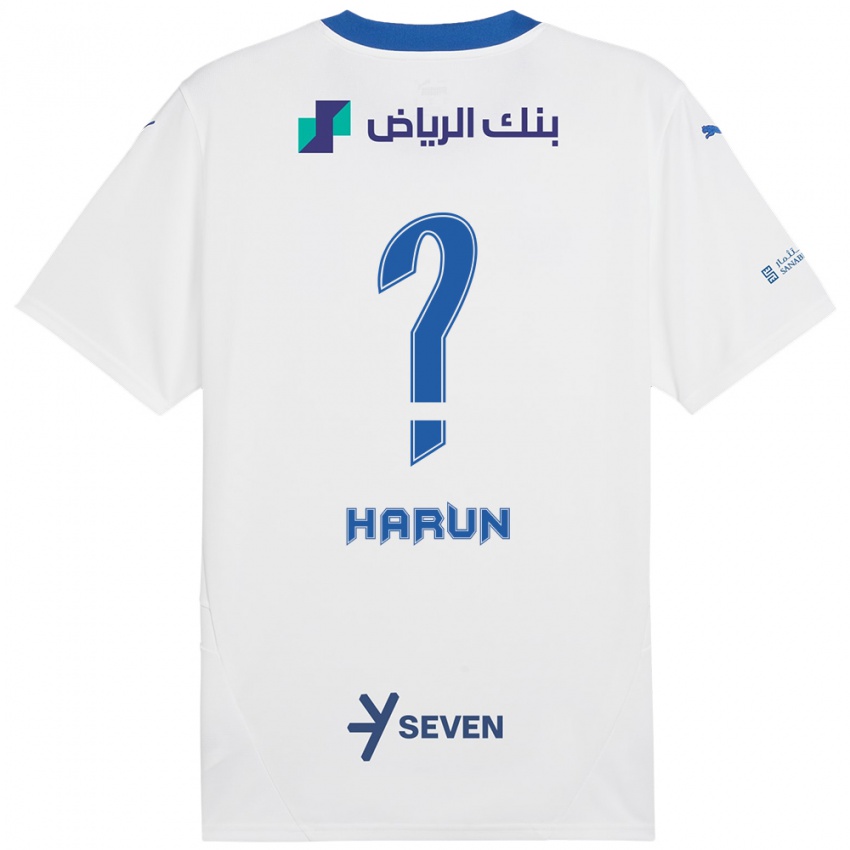 Niño Camiseta Saud Harun #0 Blanco Azul 2ª Equipación 2024/25 La Camisa México