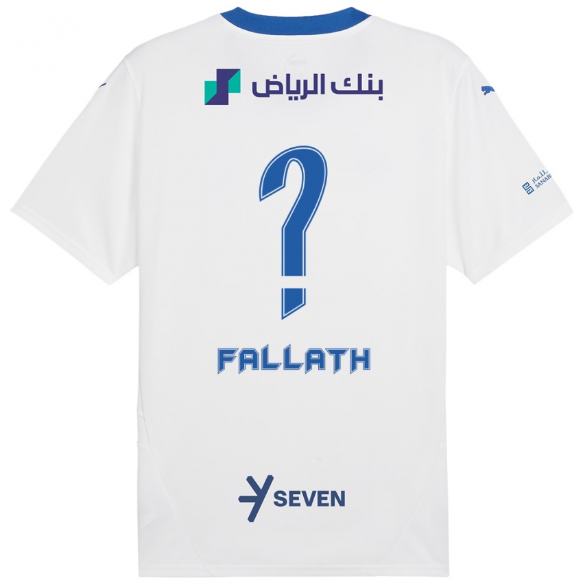 Niño Camiseta Fahad Fallath #0 Blanco Azul 2ª Equipación 2024/25 La Camisa México