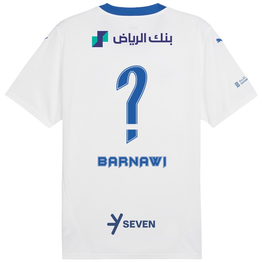 Niño Camiseta Abdulsalam Barnawi #0 Blanco Azul 2ª Equipación 2024/25 La Camisa México