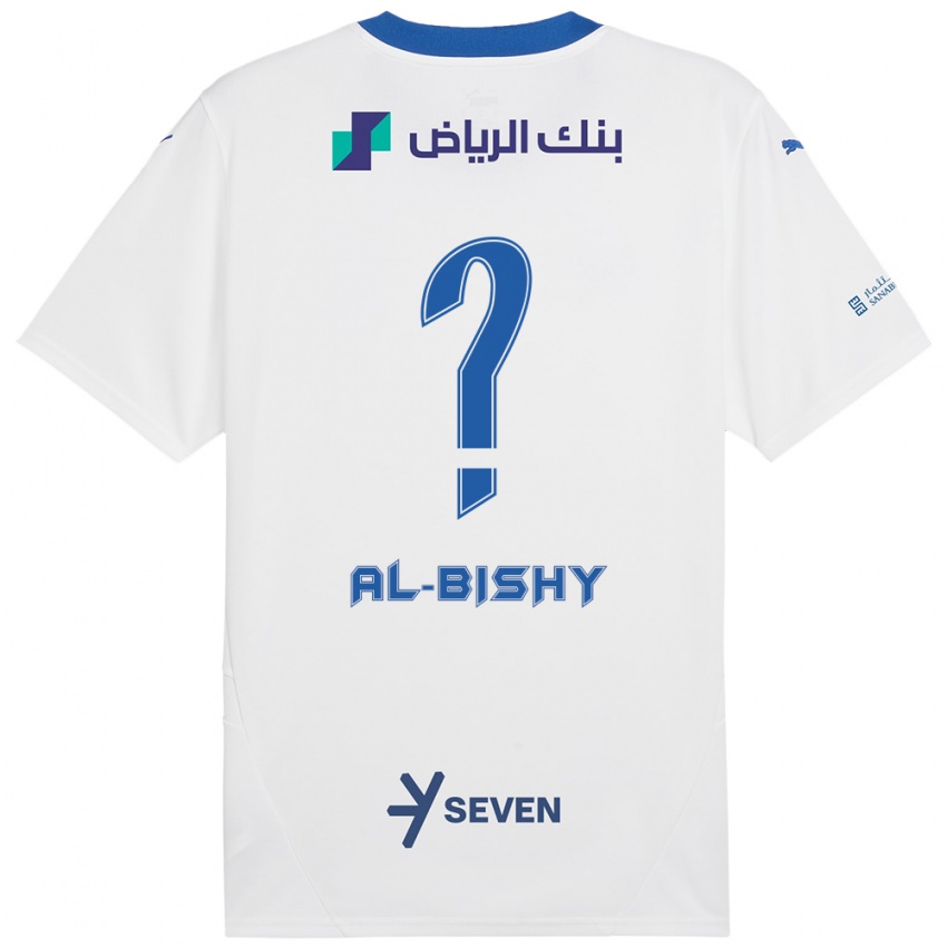 Niño Camiseta Bder Abdulaziz Al-Bishy #0 Blanco Azul 2ª Equipación 2024/25 La Camisa México