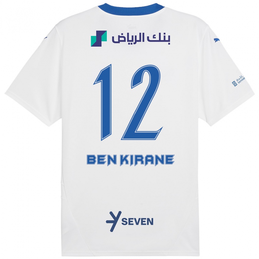 Niño Camiseta Mariam Ben Kirane #12 Blanco Azul 2ª Equipación 2024/25 La Camisa México