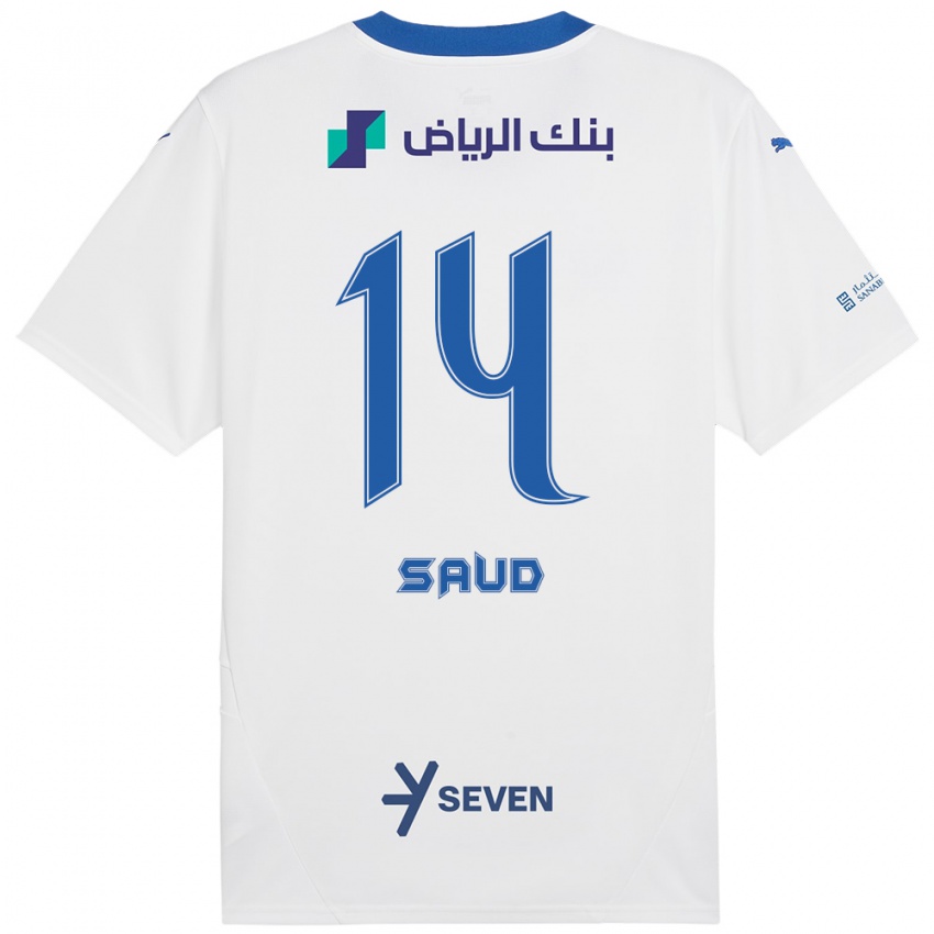 Niño Camiseta Nouf Saud #14 Blanco Azul 2ª Equipación 2024/25 La Camisa México