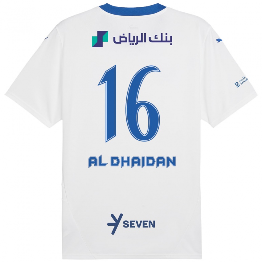 Niño Camiseta Nadia Al-Dhaidan #16 Blanco Azul 2ª Equipación 2024/25 La Camisa México