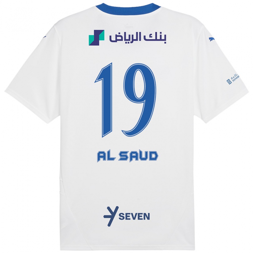 Niño Camiseta Manal Al Saud #19 Blanco Azul 2ª Equipación 2024/25 La Camisa México