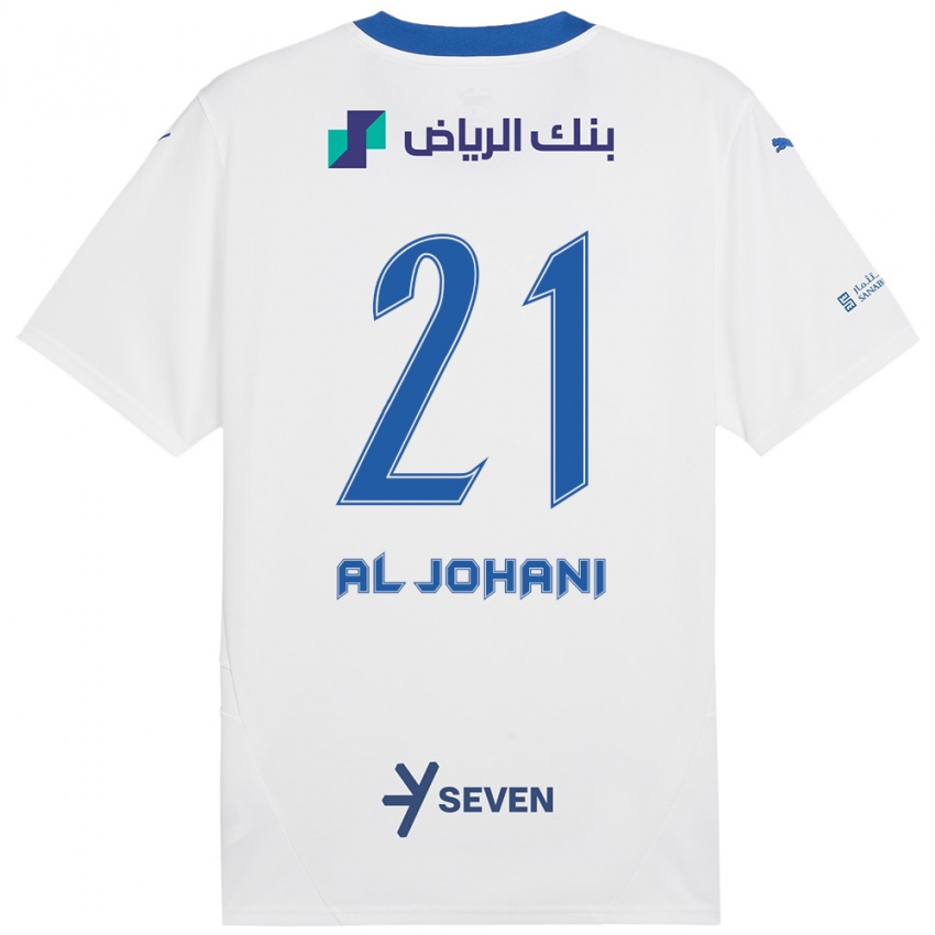 Niño Camiseta Joury Al-Johani #21 Blanco Azul 2ª Equipación 2024/25 La Camisa México